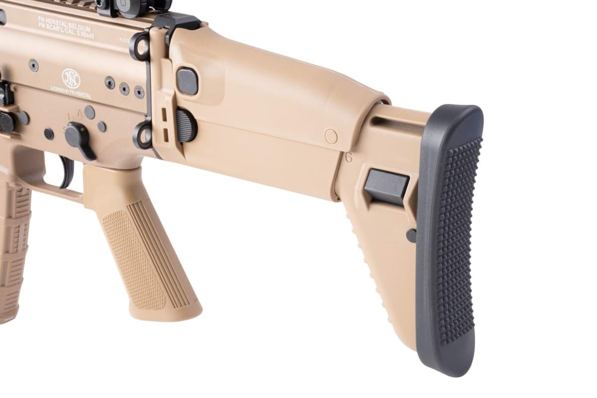 Cybergun SCAR L MK2 MWS GBB エアソフトガン - TAN (Guns Modify 社製、FN Herstal ライセンス)-AIRSOFT GOGO エアガン・サバゲー用品通販