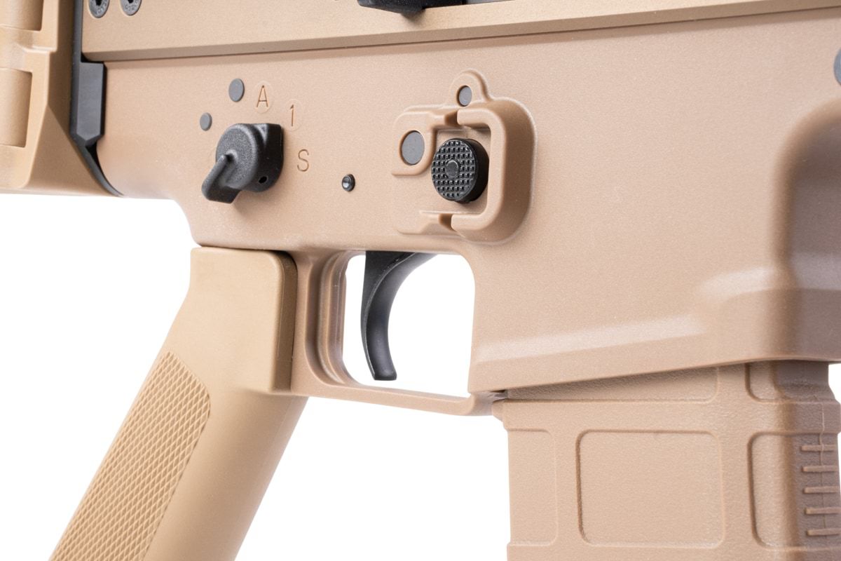 Cybergun SCAR L MK2 MWS GBB エアソフトガン - TAN (Guns Modify 社製、FN Herstal ライセンス)-AIRSOFT GOGO エアガン・サバゲー用品通販
