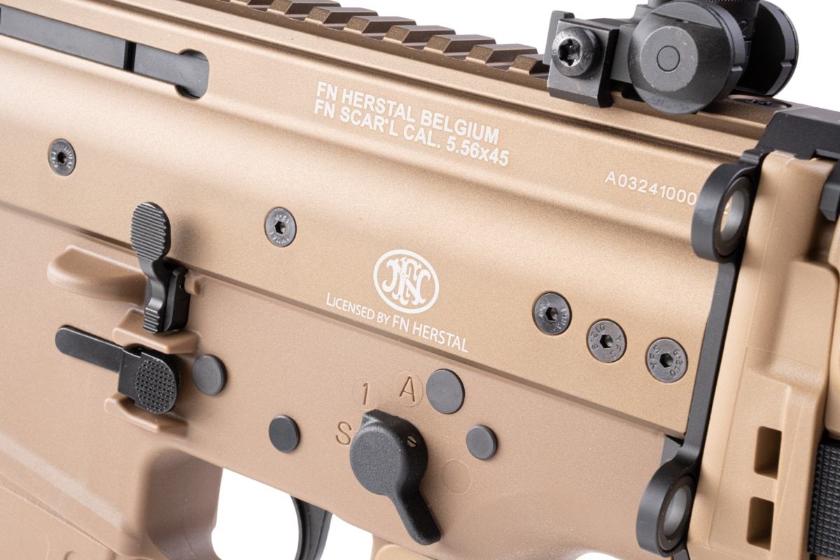 Cybergun SCAR L MK2 MWS GBB エアソフトガン - TAN (Guns Modify 社製、FN Herstal ライセンス)-AIRSOFT GOGO エアガン・サバゲー用品通販