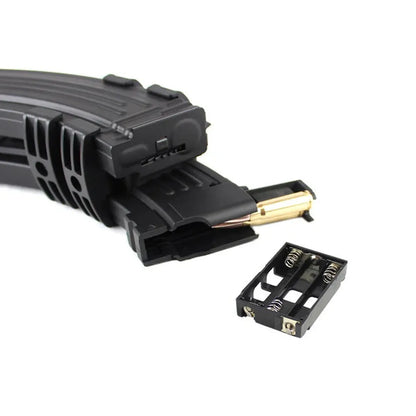 CYMA 1100発電動巻き上げダブルマガジン AK AEG用 (C14) - ブラック-AIRSOFT GOGO エアガン・サバゲー用品通販