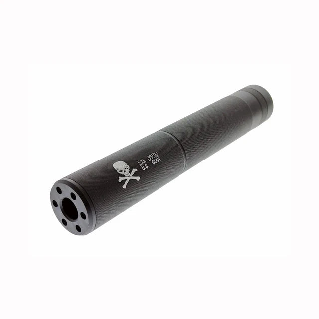 CYMA 195 x 30mm モックサプレッサー 14mm用-スカル-AIRSOFT GOGO エアガン・サバゲー用品通販