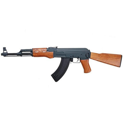 CYMA AK47 エアソフト電動ガンライフル (メタルフレームとリアルウッドハンドガード) (CM042)-AIRSOFT GOGO エアガン・サバゲー用品通販