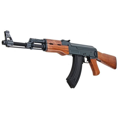 CYMA AK47 エアソフト電動ガンライフル (メタルフレームとリアルウッドハンドガード) (CM042)-AIRSOFT GOGO エアガン・サバゲー用品通販