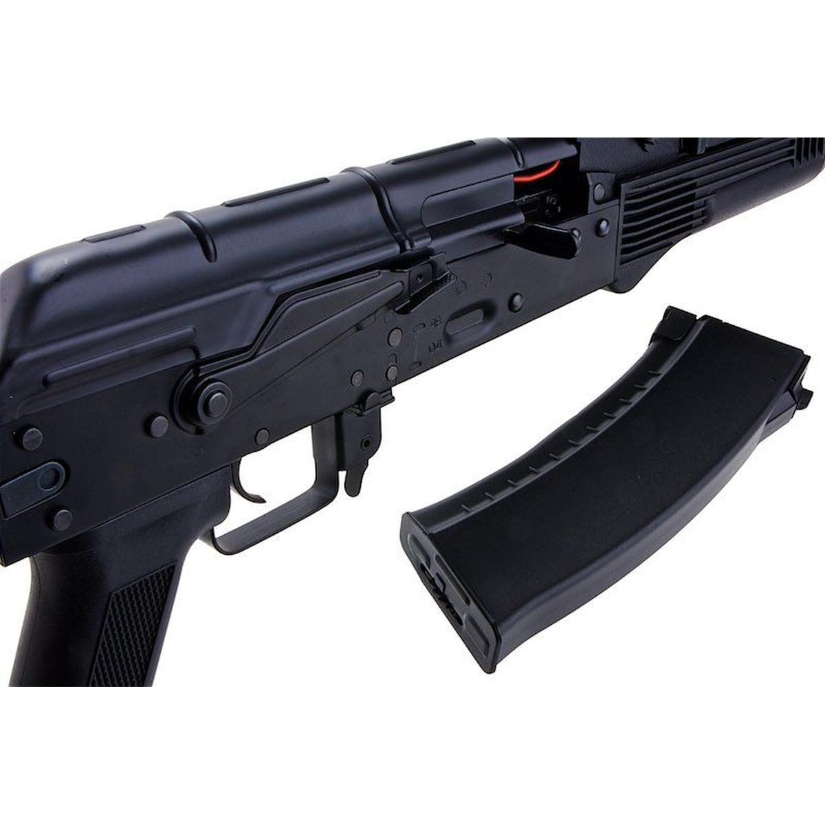 CYMA AK74M エアソフト AEG ライフル 折りたたみ式ストック付き - ブラック (メタル)(CM040C)-AIRSOFT GOGO エアガン・サバゲー用品通販