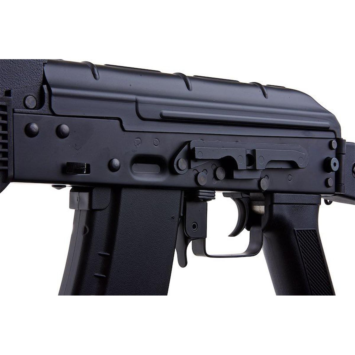 CYMA AK74M エアソフト AEG ライフル 折りたたみ式ストック付き - ブラック (メタル)(CM040C)-AIRSOFT GOGO エアガン・サバゲー用品通販