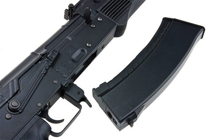 CYMA AKS74M エアソフトガン AEG ライフル スチール製フォールディングストック付き - ブラック (メタル) (CM040)-AIRSOFT GOGO エアガン・サバゲー用品通販