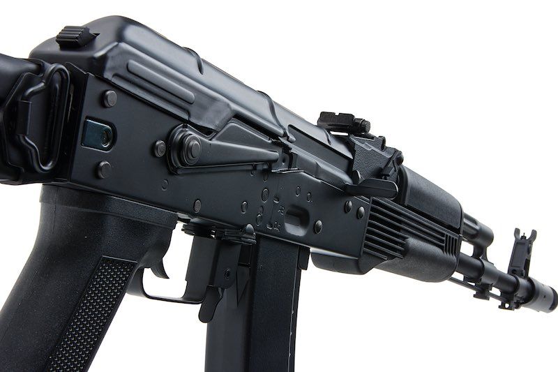 CYMA AKS74M エアソフトガン AEG ライフル スチール製フォールディングストック付き - ブラック (メタル) (CM040)-AIRSOFT GOGO エアガン・サバゲー用品通販