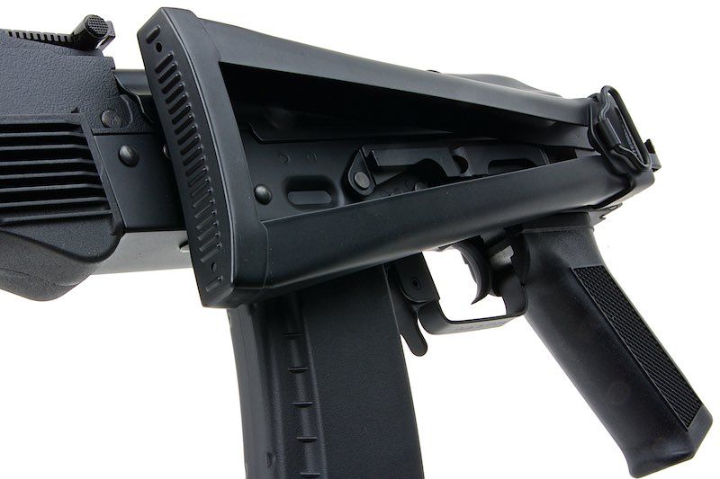 CYMA AKS74M エアソフトガン AEG ライフル スチール製フォールディングストック付き - ブラック (メタル) (CM040)-AIRSOFT GOGO エアガン・サバゲー用品通販