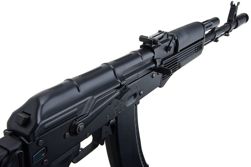 CYMA AKS74M エアソフトガン AEG ライフル スチール製フォールディングストック付き - ブラック (メタル) (CM040)-AIRSOFT GOGO エアガン・サバゲー用品通販