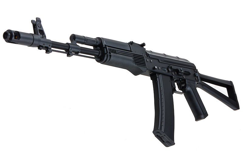CYMA AKS74M エアソフトガン AEG ライフル スチール製フォールディングストック付き - ブラック (メタル) (CM040)-AIRSOFT GOGO エアガン・サバゲー用品通販