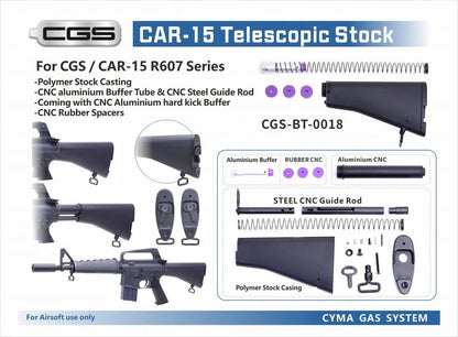 CYMA CGS CAR-15 MWS M4 GBB用ストックセット（CGS-BT-0018）-AIRSOFT GOGO エアガン・サバゲー用品通販
