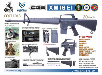CYMA CGS COLT M603 XM16E1 GBB Airsoft ( COLT.1013 )-AIRSOFT GOGO エアガン・サバゲー用品通販