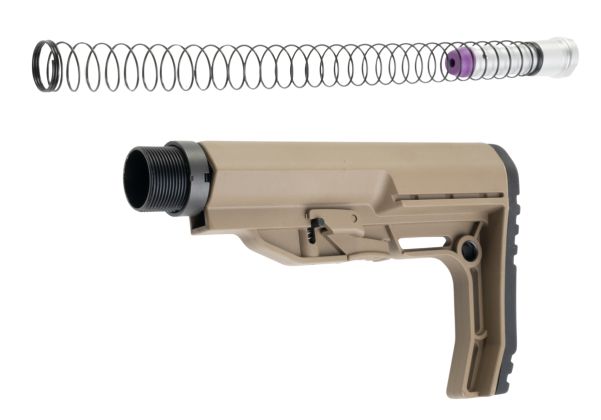 CYMA CGS MFスタイルストック + 6ポイントバッファーーチューブコンボセット（標準バージョン） - FDE-AIRSOFT GOGO エアガン・サバゲー用品通販