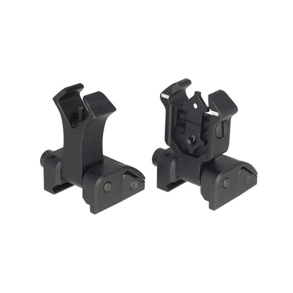 CYMA ダイヤモンド型絞りフリップアップサイトセット 20mmレイル用 (CYMA-HY340) - ブラック-AIRSOFT GOGO エアガン・サバゲー用品通販