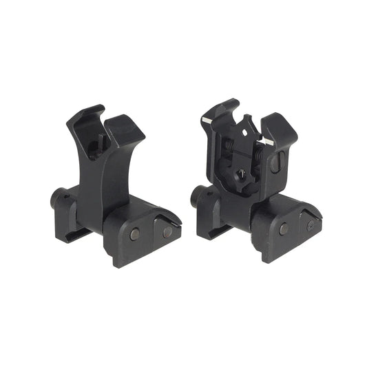 CYMA ダイヤモンド型絞りフリップアップサイトセット 20mmレイル用 (CYMA-HY340) - ブラック-AIRSOFT GOGO エアガン・サバゲー用品通販