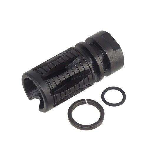 CYMA KAC QD スチール フラッシュハイダー 14mm用 (CGS-FH-0006) - ブラック-AIRSOFT GOGO エアガン・サバゲー用品通販