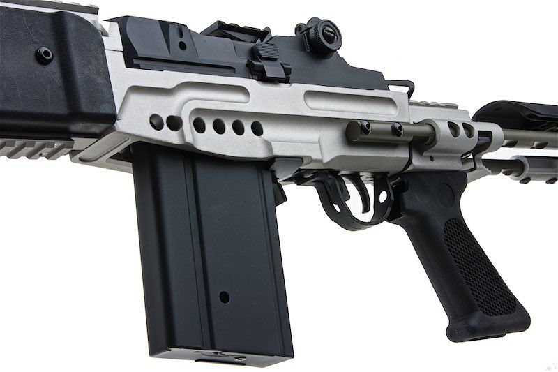 CYMA M14 EBR AEG 強化型バトルエアソフトライフル - 銀(ぎん)（メタル）（CM032G-SV）-AIRSOFT GOGO エアガン・サバゲー用品通販