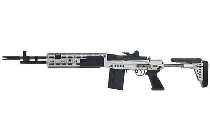 CYMA M14 EBR AEG 強化型バトルエアソフトライフル - 銀(ぎん)（メタル）（CM032G-SV）-AIRSOFT GOGO エアガン・サバゲー用品通販