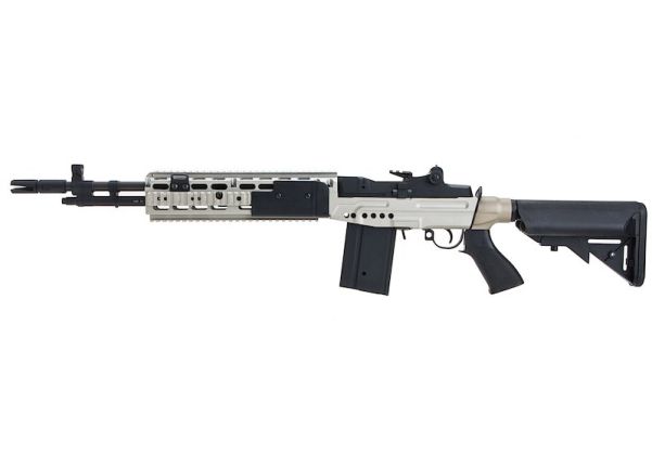 CYMA M14 EBR AEG エクステンデッドストック エアソフトAEGライフル - 銀(ぎん)（メタル） (CM032EBR-SV)-AIRSOFT GOGO エアガン・サバゲー用品通販