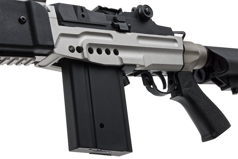 CYMA M14 EBR AEG エクステンデッドストック エアソフトAEGライフル - 銀(ぎん)（メタル） (CM032EBR-SV)-AIRSOFT GOGO エアガン・サバゲー用品通販