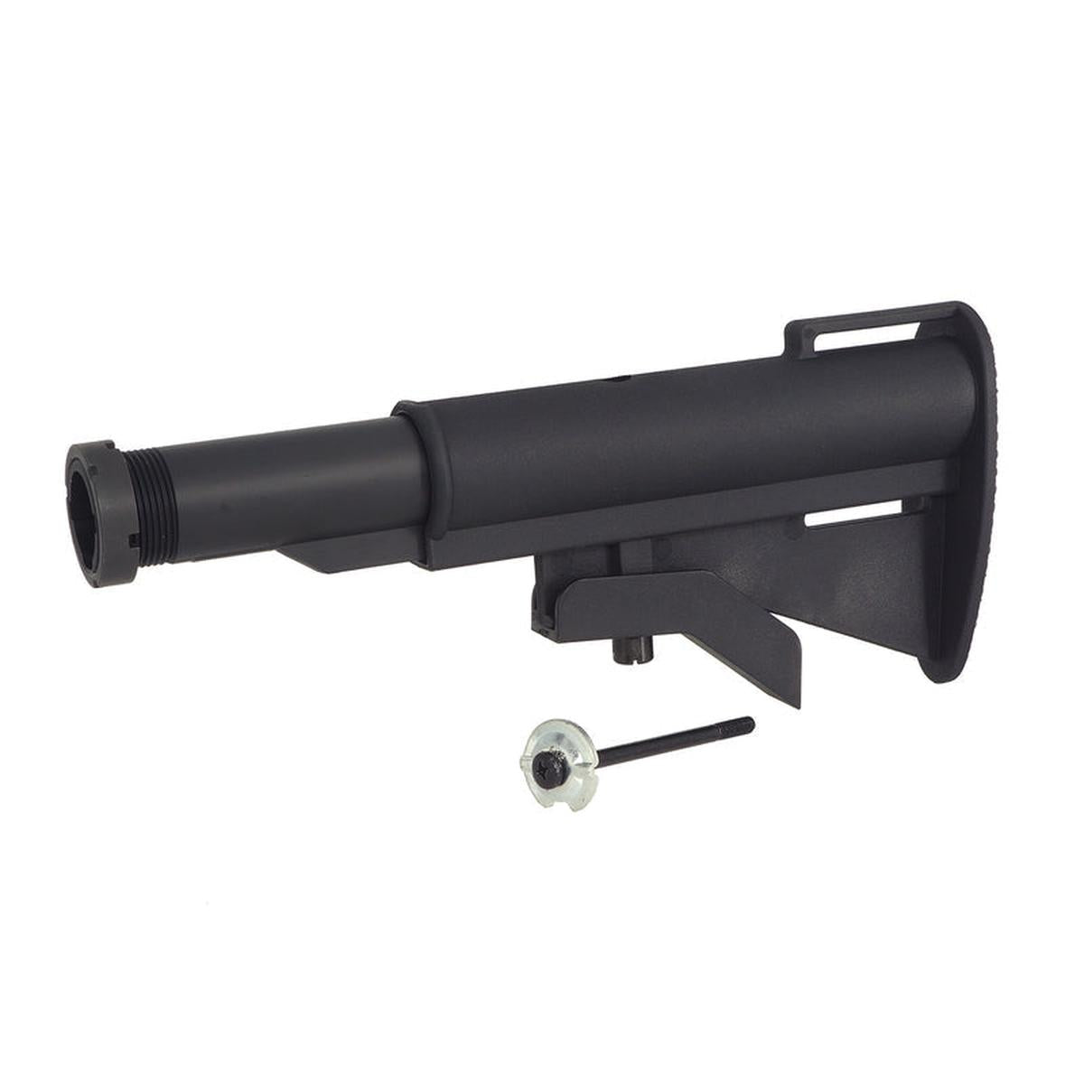 CYMA M733 スタイル 伸縮式ストック チューブ付き AR / M4 エアソフトガン用 (CYMA-M138A)- ブラック-AIRSOFT GOGO エアガン・サバゲー用品通販