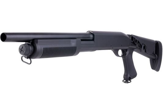 CYMA M870 3 ラウンドバースト マルチショット シェルローディング エアソフト ショットガン (格納式ストック CQB)(CM353)-AIRSOFT GOGO エアガン・サバゲー用品通販