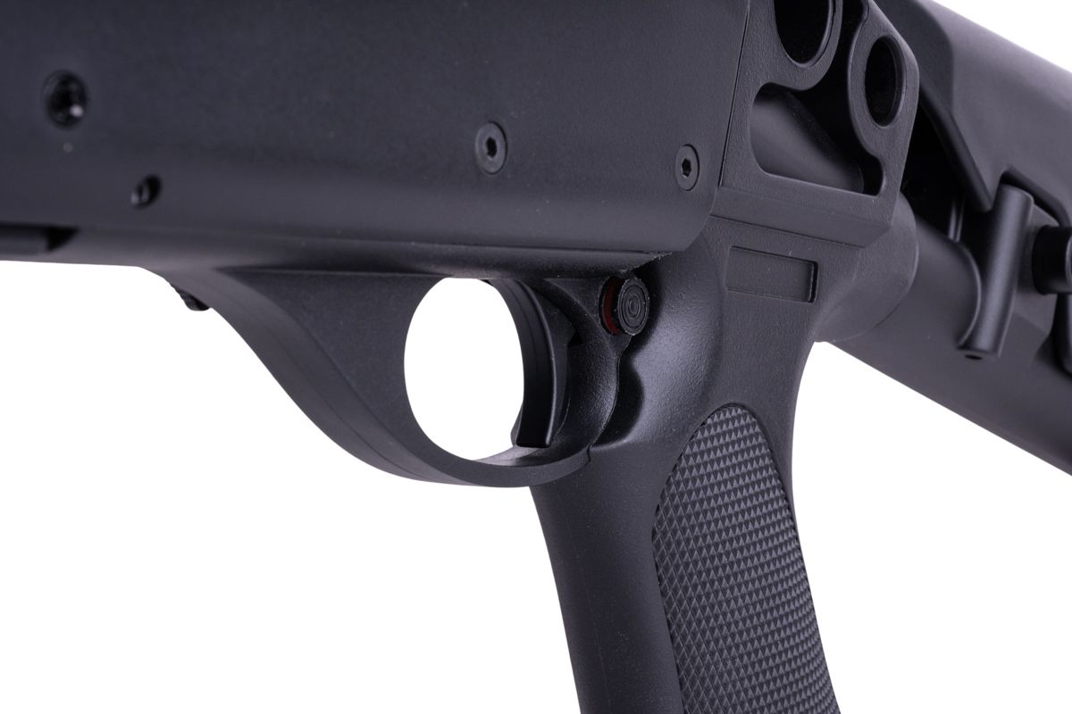 CYMA M870 3ラウンドバースト マルチショット シェルローディング エアソフト ショットガン (格納式ストック)(CM353L)-AIRSOFT GOGO エアガン・サバゲー用品通販