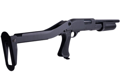 CYMA M870 3ラウンドバースト マルチショット シェルローディング エアソフト ショットガン (折りたたみ式ストック CQB)(CM352)-AIRSOFT GOGO エアガン・サバゲー用品通販