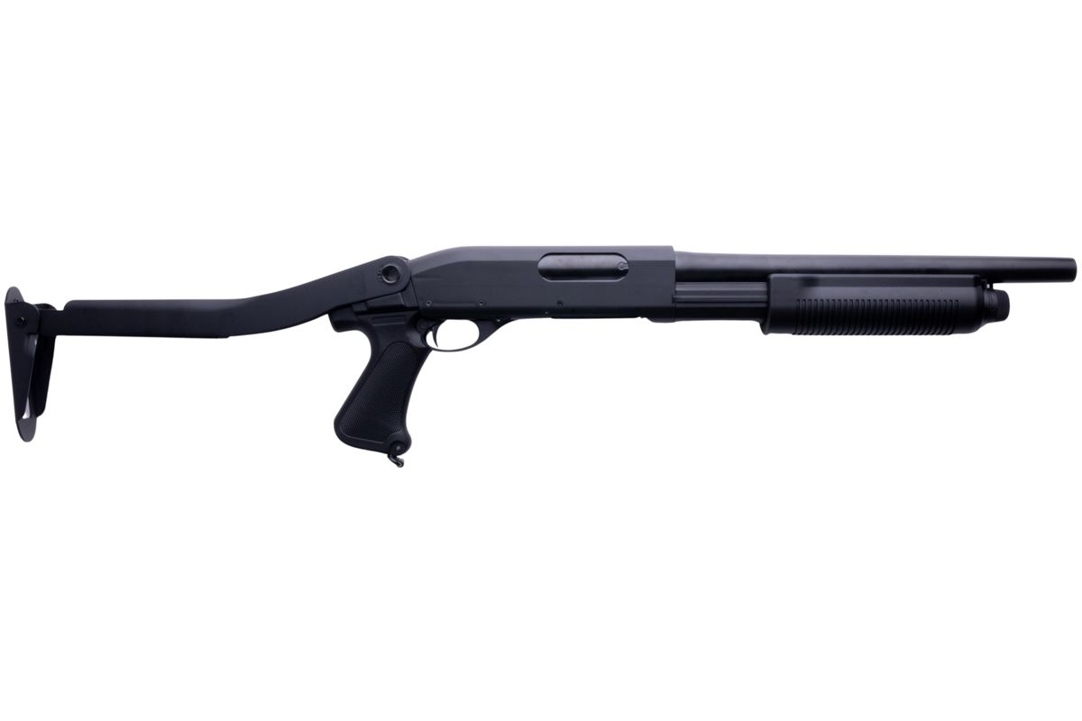 CYMA M870 3ラウンドバースト マルチショット シェルローディング エアソフト ショットガン (折りたたみ式ストック CQB)(CM352)-AIRSOFT GOGO エアガン・サバゲー用品通販