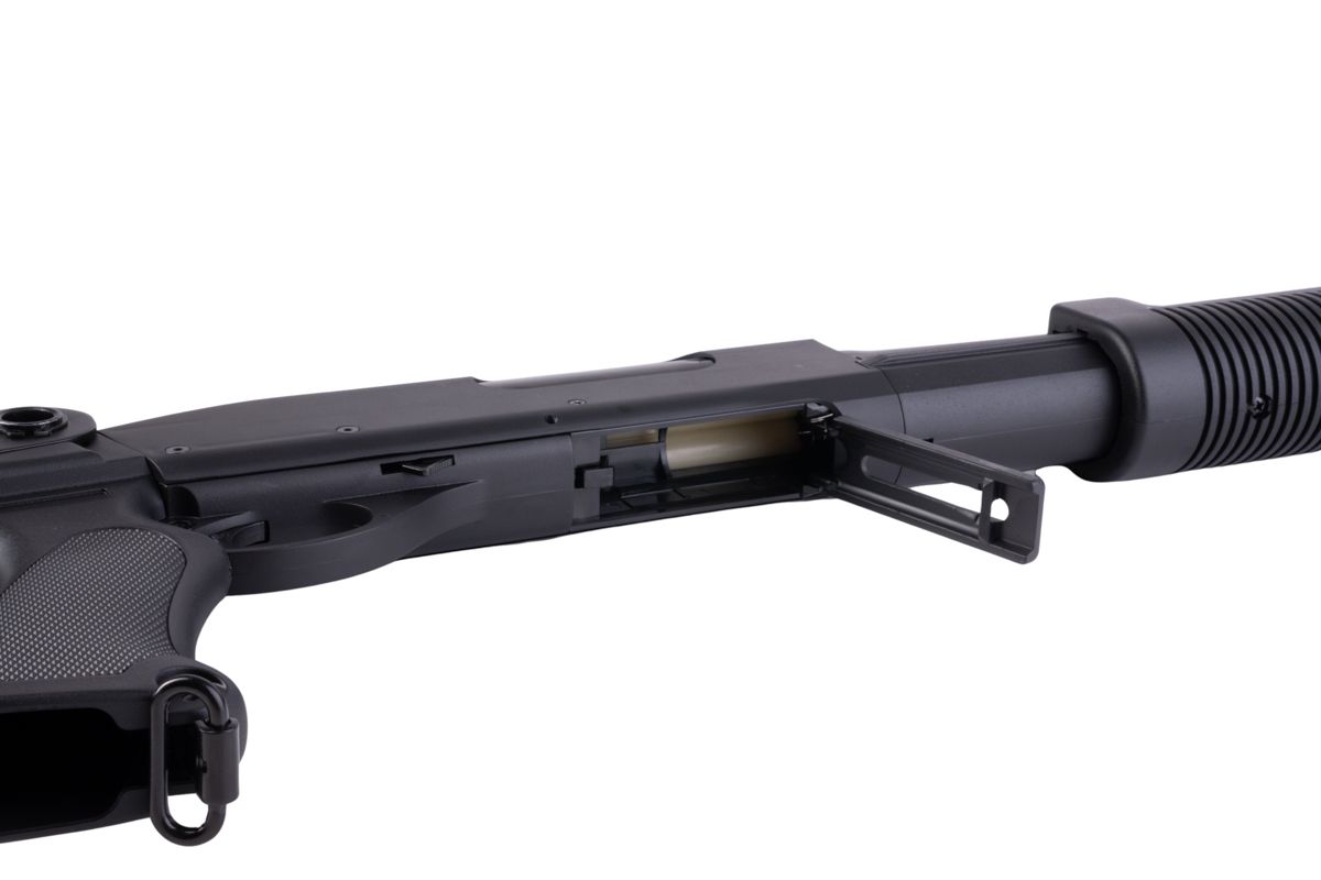 CYMA M870 3ラウンドバースト マルチショット シェルローディング エアソフト ショットガン (折りたたみ式ストック CQB)(CM352)-AIRSOFT GOGO エアガン・サバゲー用品通販