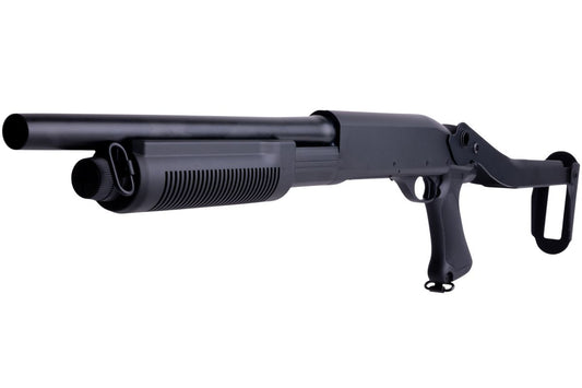 CYMA M870 3ラウンドバースト マルチショット シェルローディング エアソフト ショットガン (折りたたみ式ストック CQB)(CM352)-AIRSOFT GOGO エアガン・サバゲー用品通販