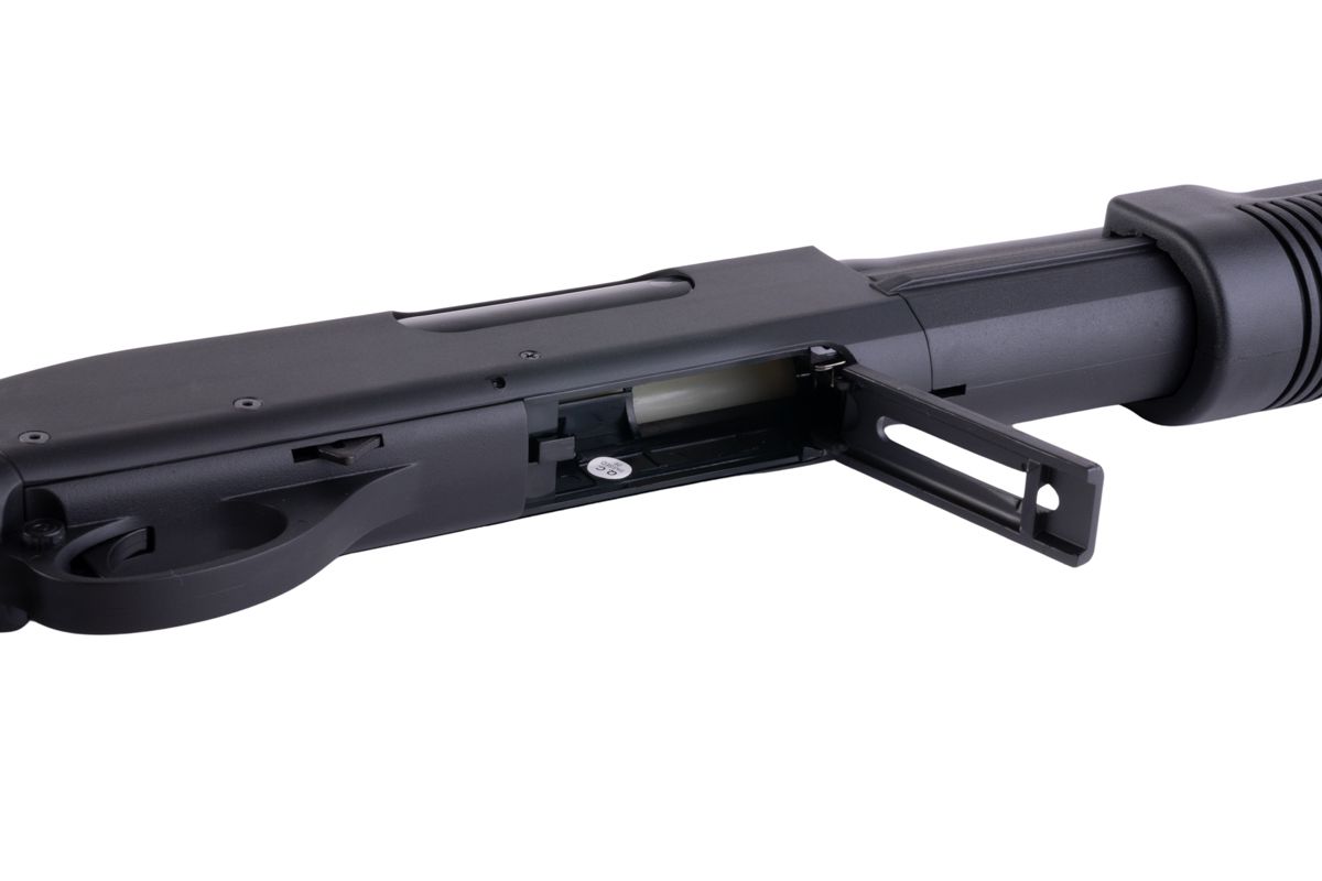 CYMA M870 3ラウンドバースト マルチショット シェルローディング エアソフト ショットガン (フルストック)(CM350L)-AIRSOFT GOGO エアガン・サバゲー用品通販