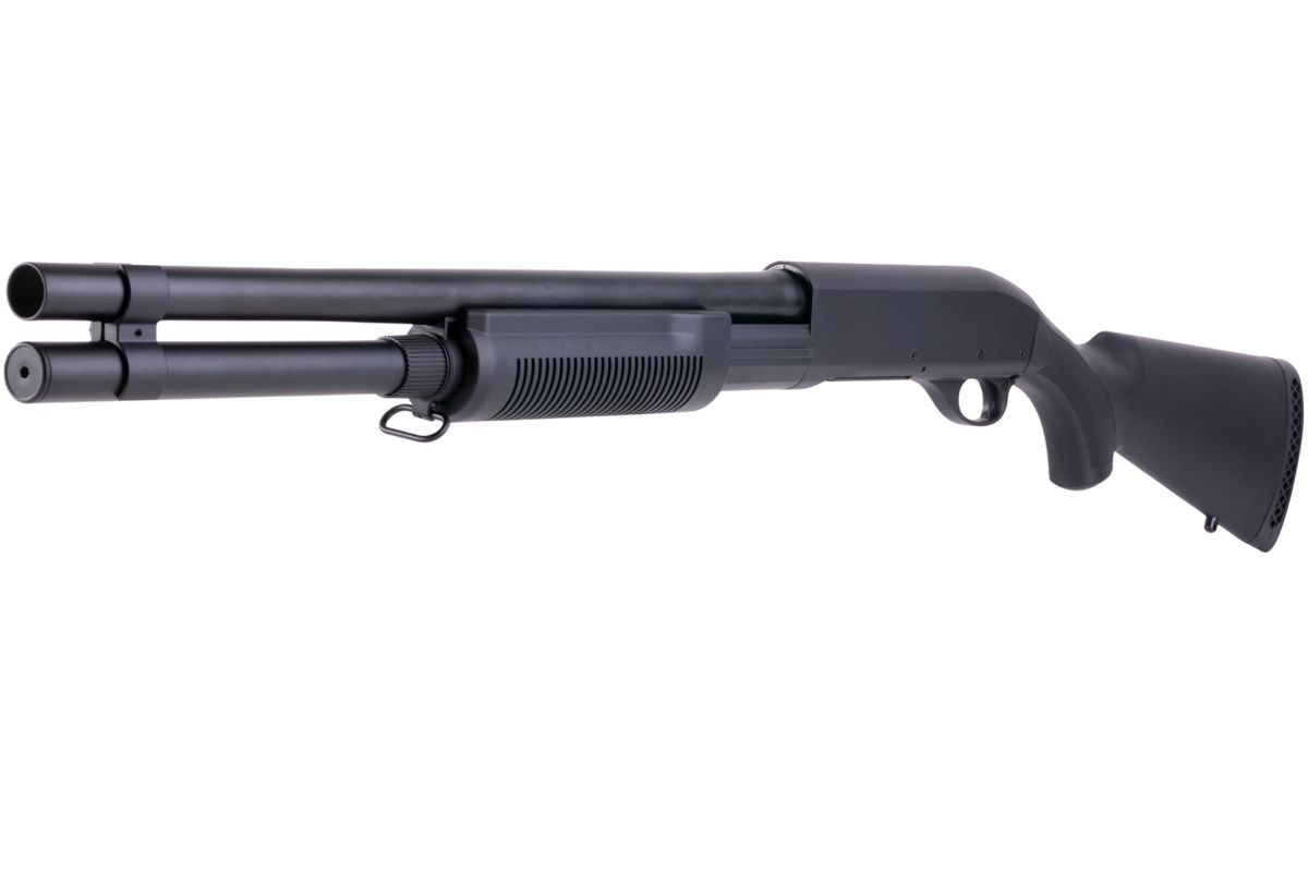 CYMA M870 3ラウンドバースト マルチショット シェルローディング エアソフト ショットガン (フルストック)(CM350L)-AIRSOFT GOGO エアガン・サバゲー用品通販
