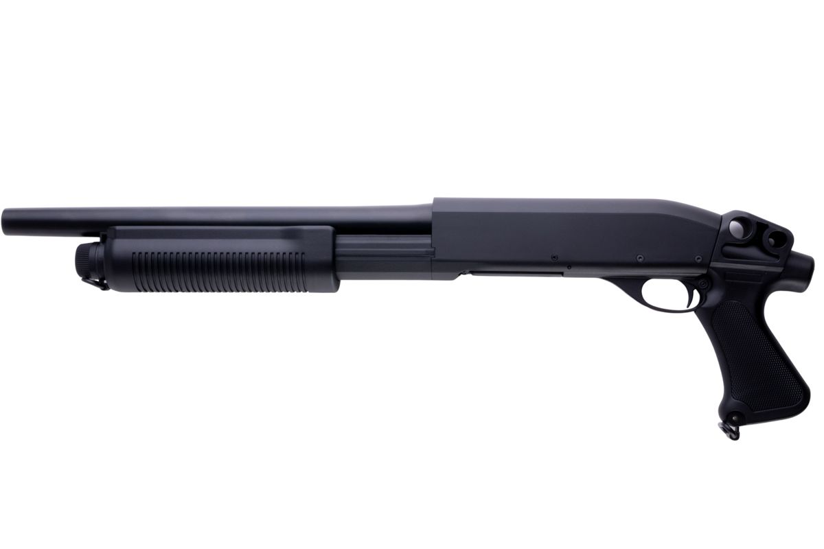 CYMA M870 3ラウンドバースト マルチショット シェルローディング エアソフト ショットガン (ピストルグリップ)(CM351)-AIRSOFT GOGO エアガン・サバゲー用品通販