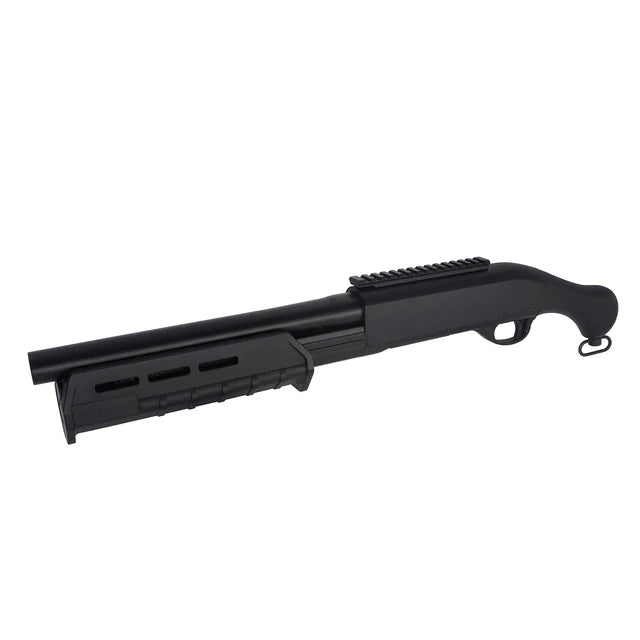 CYMA M870 タクティカル ソードオフ スプリング ショットガン (CM357M) - ブラック-AIRSOFT GOGO エアガン・サバゲー用品通販