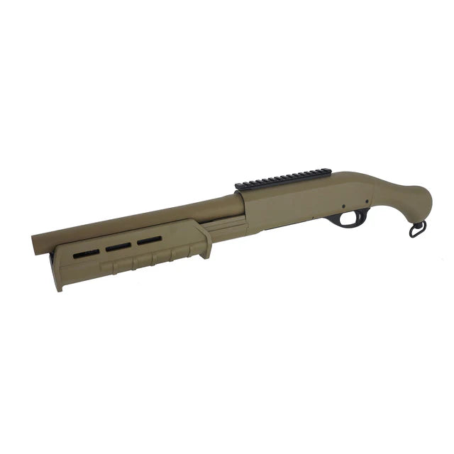 CYMA M870 タクティカル ソードオフ スプリング ショットガン (CM357M) - タン/黄褐-AIRSOFT GOGO エアガン・サバゲー用品通販