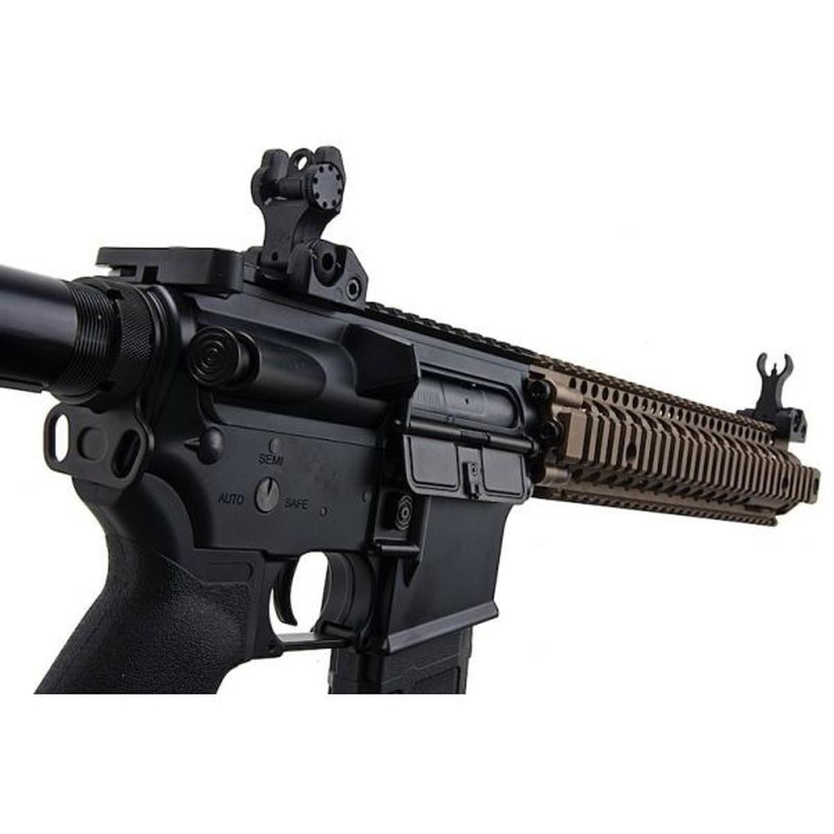 CYMA プラチナ ダニエル ディフェンス M4A1 カービン 12 インチ エアソフト AEG ライフル - ブラック/FDE (CM105)-AIRSOFT GOGO エアガン・サバゲー用品通販