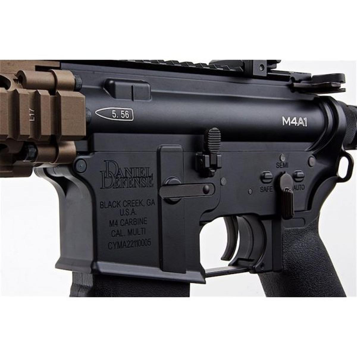 CYMA プラチナ ダニエル ディフェンス M4A1 カービン 12 インチ エアソフト AEG ライフル - ブラック/FDE (CM105)-AIRSOFT GOGO エアガン・サバゲー用品通販