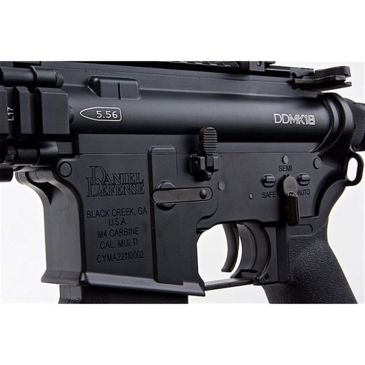 CYMA プラチナ ダニエル ディフェンス MK18 エアソフト AEG ライフル - ブラック (CM105)-AIRSOFT GOGO エアガン・サバゲー用品通販