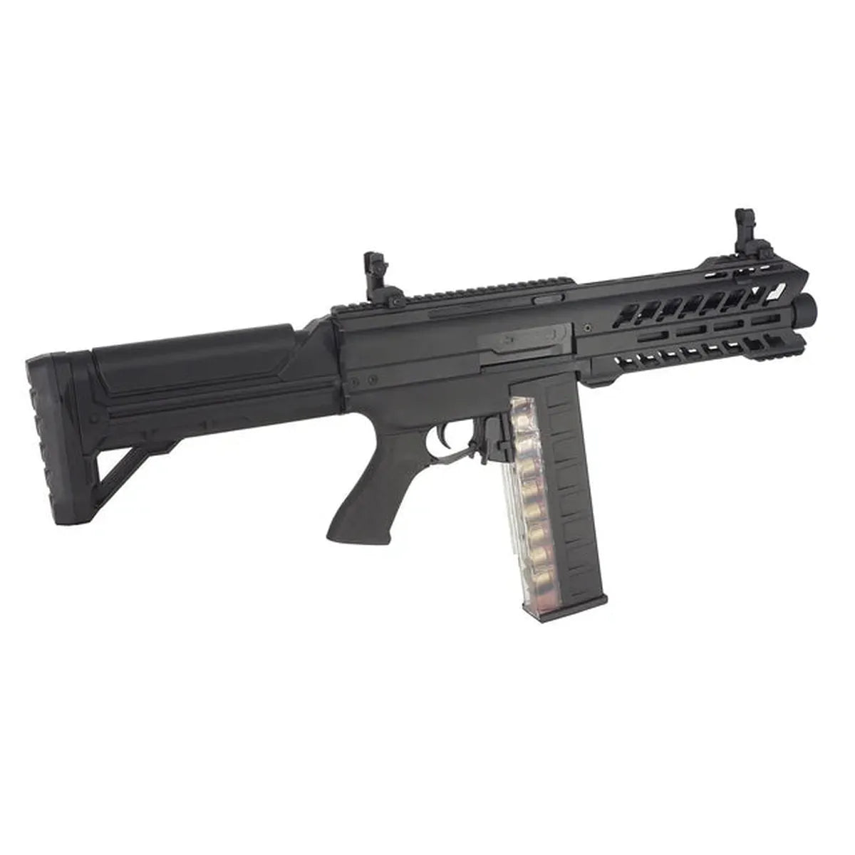 CYMA プラチナ SGR12 エアソフト 電動ショットガン (CYMA-AEG-CM102) - ブラック-AIRSOFT GOGO エアガン・サバゲー用品通販