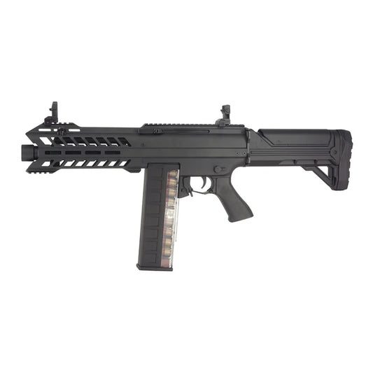 CYMA プラチナ SGR12 エアソフト 電動ショットガン (CYMA-AEG-CM102) - ブラック-AIRSOFT GOGO エアガン・サバゲー用品通販