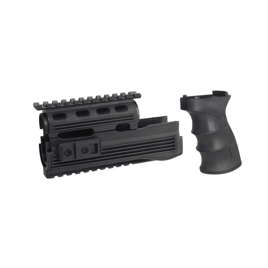 CYMA TDIタイプ AK用 タクティカルハンドガード( CYMA-C49 ) - ブラック-AIRSOFT GOGO エアガン・サバゲー用品通販