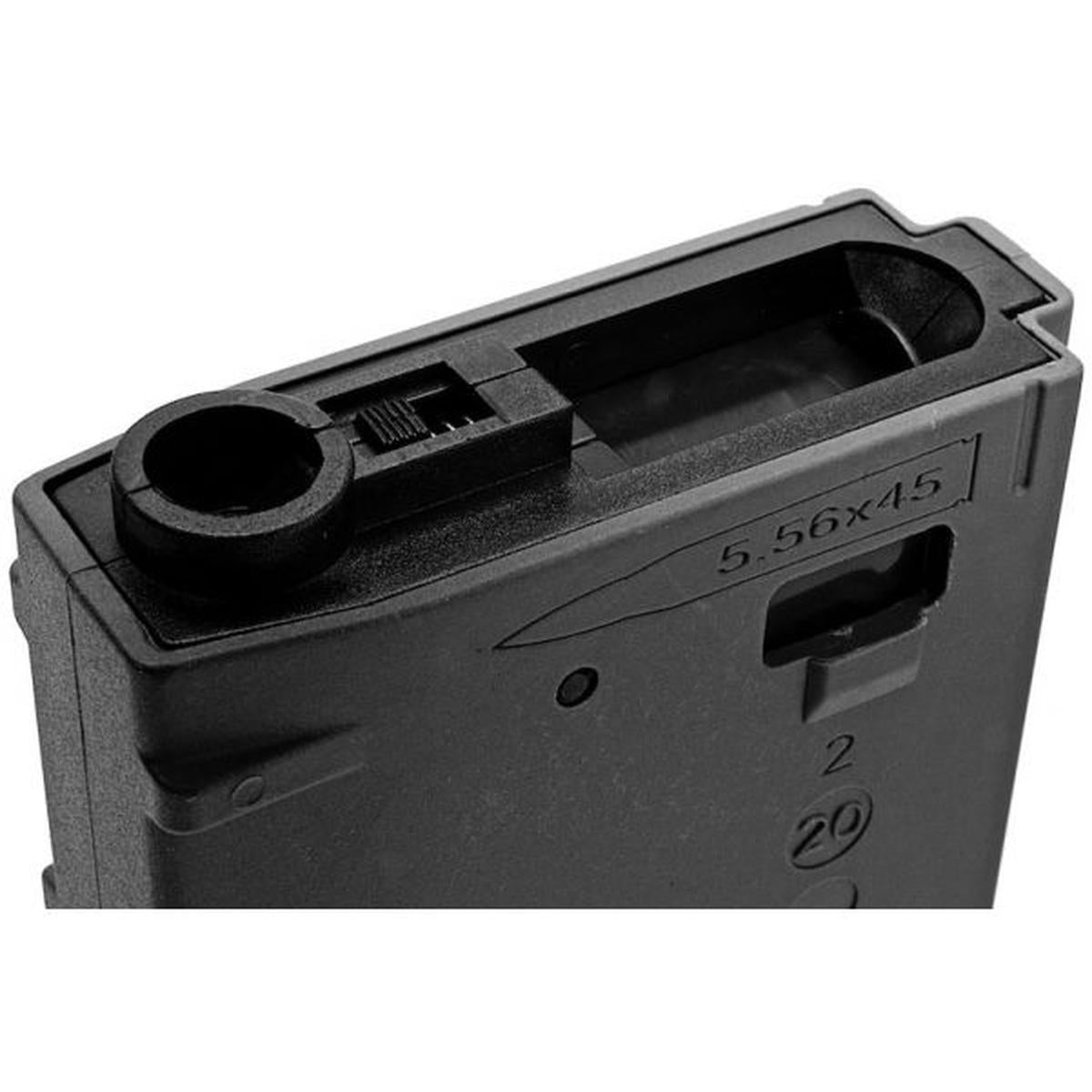 DMAG M4 マガジン (D-DAY) (350 発、ハイキャップ ホイール EMM AEG マガジン) - ブラック-AIRSOFT GOGO エアガン・サバゲー用品通販