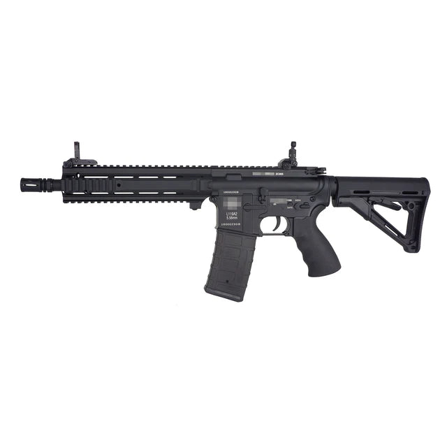 DOUBLE BELL 10.5 インチ L119A2 SAS AEG エアソフトガン (DB-041) - ブラック-AIRSOFT GOGO エアガン・サバゲー用品通販