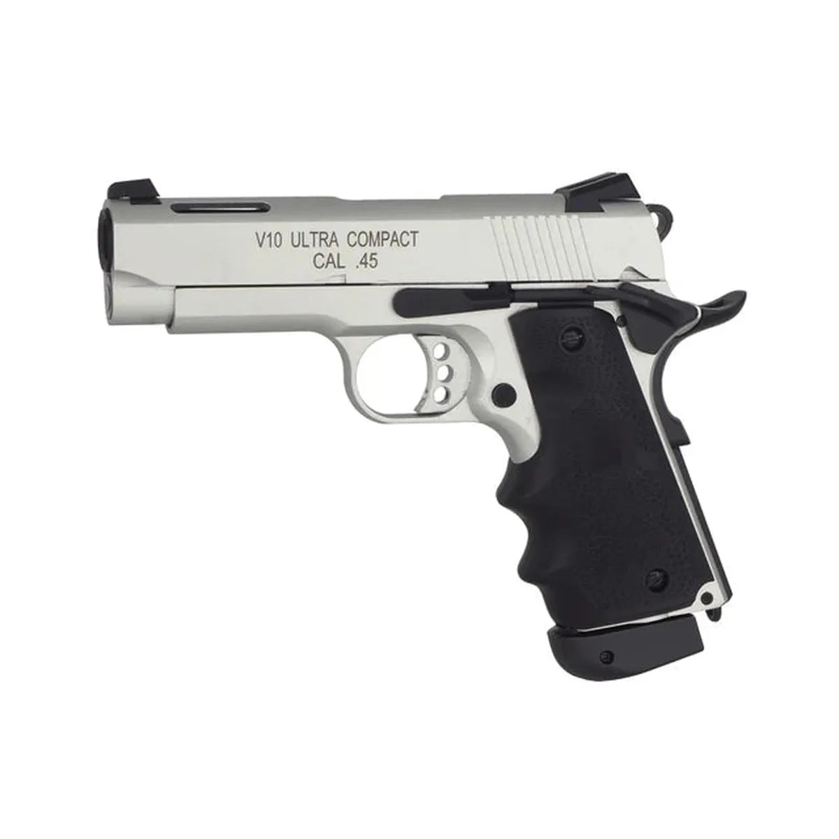 Double Bell V10 ウルトラコンパクト CO2 GBB エアソフトピストル - シルバー (DB-893Y)-AIRSOFT GOGO エアガン・サバゲー用品通販