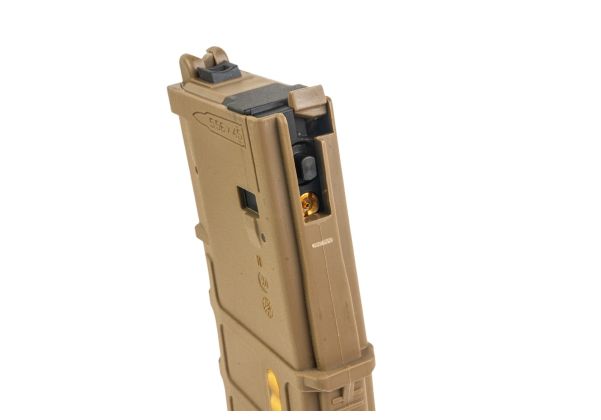 Double Eagle DWS-180 13.9 GBB エアソフトライフル (タン) - 折りたたみ式ストック、Dmag付き-AIRSOFT GOGO エアガン・サバゲー用品通販