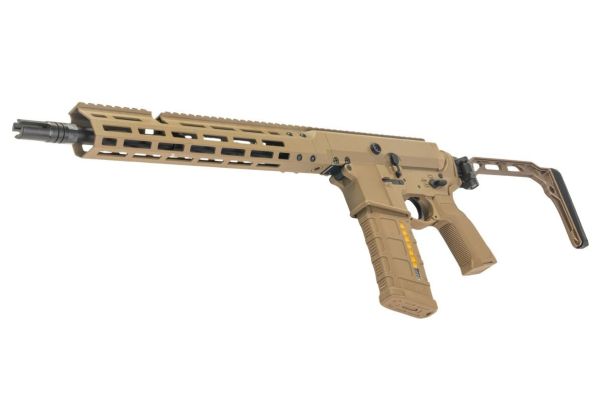 Double Eagle DWS-180 13.9 GBB エアソフトライフル (タン) - 折りたたみ式ストック、Dmag付き-AIRSOFT GOGO エアガン・サバゲー用品通販