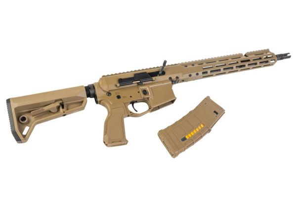 Double Eagle DWS-180 13.9 GBB エアソフトライフル (タン) - Dmag バッファーーチューブ付き-AIRSOFT GOGO エアガン・サバゲー用品通販