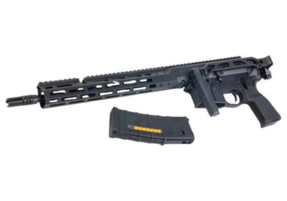 Double Eagle DWS-180 13.9 GBB エアソフトライフル（ブラック） - 折りたたみ式ストック、Dmag付き-AIRSOFT GOGO エアガン・サバゲー用品通販