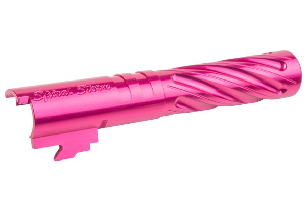Dr. Black ハイキャパ 4.3 GBB アウターバレル (タイプ -スパイラルストーム、6063 アルミニウム / アルミ、マゼンタ)-AIRSOFT GOGO エアガン・サバゲー用品通販